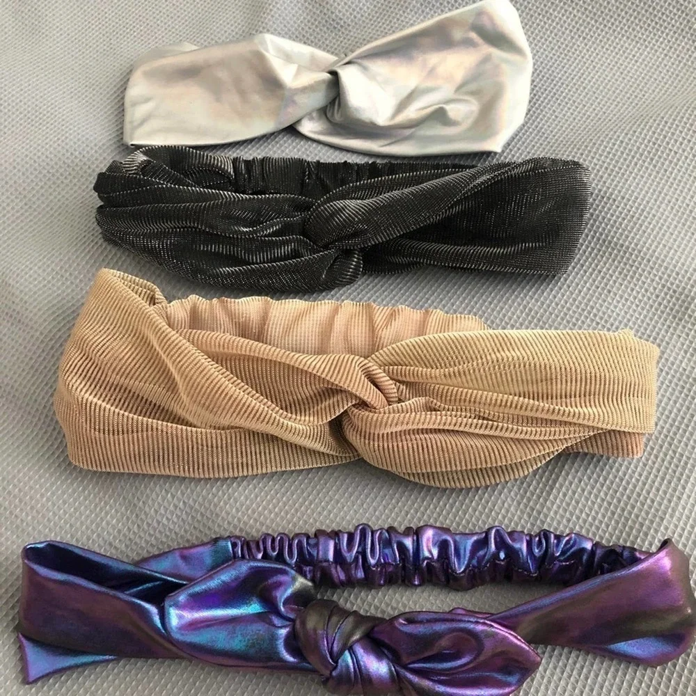 Claire's Youth Girl's Stretch Hair Tie Headbands Set of 8 Mixed Patterns OS
